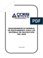 Requerimientos Mínimo de Equipamiento para Los Sistemas de Protección SEIN - COES SINAC