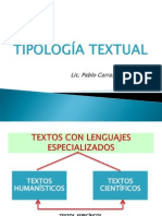 TIPOLOGÍA TEXTUAL Prof. PABLO