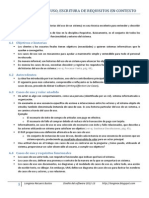 Modelo de Casos de Uso, Escritura de Requisitos en Contexto