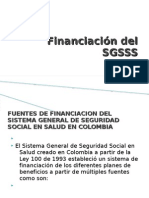 Financiación Del SGSSS