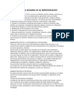 Corrientes Actuales en La Administración