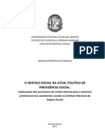 TCC o Serviço Social Na Atual Política de