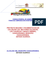 PROYECTO de FCI ASFALTADO Bacheo y Pavimentacion en Los Sectores Calanche, Las Tuquecas Y Banco Obrero