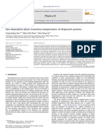 Size-Dependent Phase Transition Temperatures of Dispersed Systems