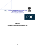 Telecom Regulatory Authority of India: Manual