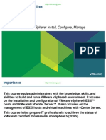 Course Introduction: Vmware Vsphere: Install, Configure, Manage