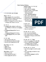 Basic Sentence Patterns Worksheet (Grammar)