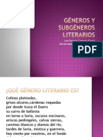 Géneros y Subgéneros Literarios