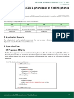 T2X-Instructions On The XML Phonebook of Yealink Phones-V1.0