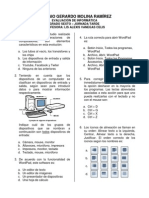 Evaluación de Informática para Sexto Grado