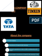 A Presentation On Tata Timken