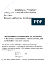 Lecture 7. Distributions. Probability Density and Cumulative Distribution Functions. Poisson and Normal Distributions