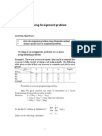 Lesson 20 Solving Assignment Problem