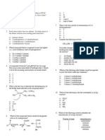 Organic Chemistry 1 Multiple Choice: Cis Trans