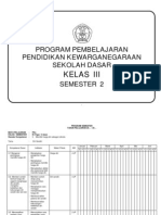 Program Pembelajaran PKN SD Kelas III Semester 2