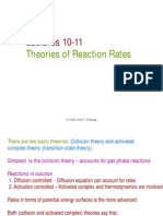 Lectures 10-11 Theories of Reaction Rates