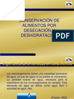 Conservacion de Alimentos Por Deshidratacion