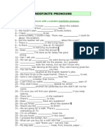 Indefinite Pronouns