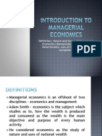 Introduction To Managerial Economics