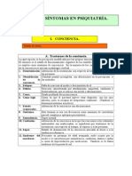 Signos y Síntomas en Psiquiatría I