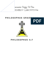 GOLDEN DAWN 4 7 Philosophus Grade Sign