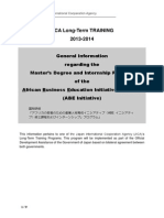 Jica Scholarships JICA: Information On Master's Degree and Internship Program of The African Business Education (ABE) Initiative For Youth