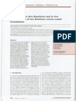 Comparative in Vitro Dissolution and in Vivo Bioequivalence of Two Diclofenac Enteric Coated Formulations