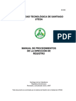 M-006 Manual de Procedimientos de La Dirección de Registro