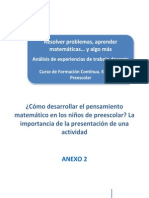 Anexo 2 Cómo Desarrollar El Pensamiento Matemático