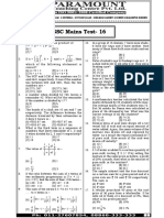 SSC Mains (Maths) Mock Test-16