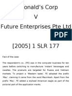 McDonald's Corp V Future Enterprises Pte LTD (2005) 1 SLR 177 - Case Presentation