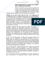 La Observación Participante y Diario de Campo en El Trabajo Docente