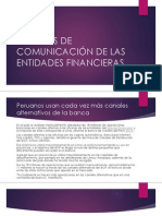 Canales de Comunicación de Las Entidades Financieras