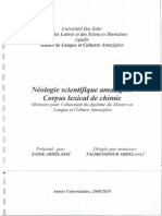 Néologie Scientifique Amazighe Corpus Lexical de Chimie - Sadik Abdelaziz (Mémoire de Master)