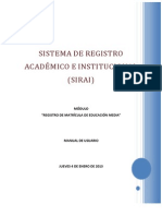 Manual Matrícula Sirai