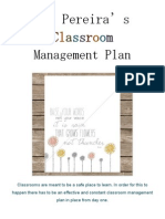 Classroom Management Plan