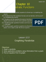 10 5 Graphing Parabolas