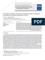 KelompokThe Impact of Corporate Governance and External Audit On Compliance To Mandatory Disclosure Requirements in China