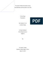 English Term Paper Sample Format