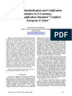 06644383A New Standardisation and Certification Initiative in E-Learning - The Qualification Standard "Certified European E-Tutor"