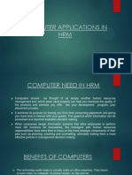 Computer Applications in HRM