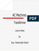 AC Transformers - Lecture Notes by Faheemulla Shaikh