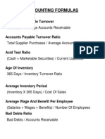 BEC - Complete List of Accounting Formulas For The CPA