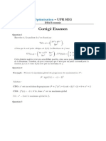 Examen Optimisation - Corrige