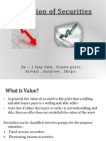 Valuation of Securities: by - ) Ajay Rana, Sonam Gupta, Shivani, Gurpreet, Shilpa