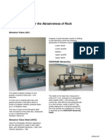 Laboratory Tests For The Abrasiveness of Rock