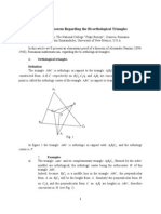 Pantazi's Theorem Regarding The Biorthological Triangles