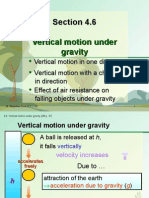 Section 4.6 Vertical Motion Under Gravity