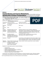 Cauda Equina and Conus Medullaris Syndromes Clinical Presentation