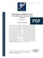 Thriving in A Global Economy: The Truth About U.S. Manufacturing and Trade, Cato Trade Policy Analysis No. 35